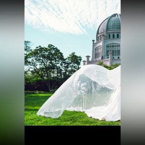 Ivory veil with blusher cathedral breathtaking